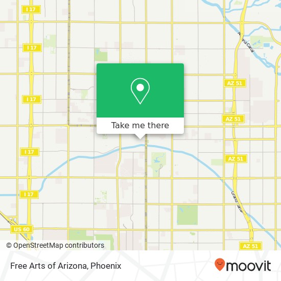 Free Arts of Arizona map