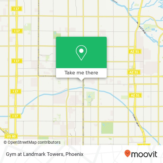 Gym at Landmark Towers map