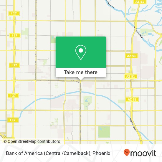 Bank of America (Central / Camelback) map