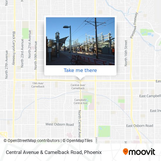 Central Avenue & Camelback Road map