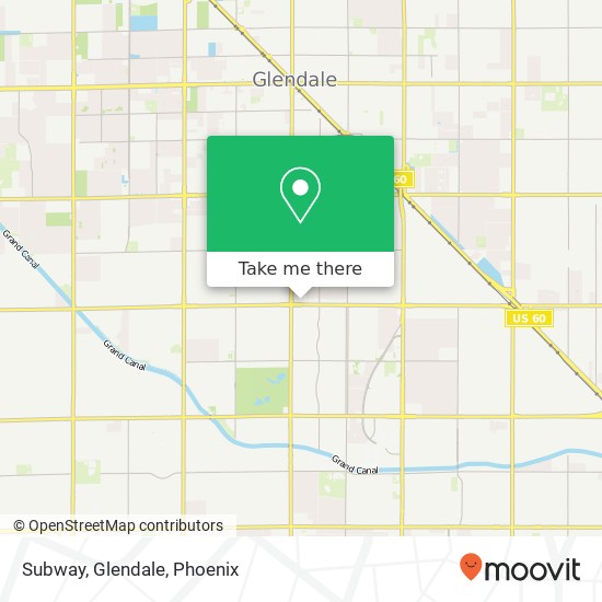 Subway, Glendale map