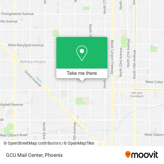 GCU Mail Center map
