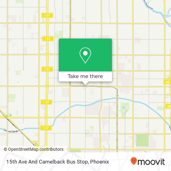 Mapa de 15th Ave And Camelback Bus Stop