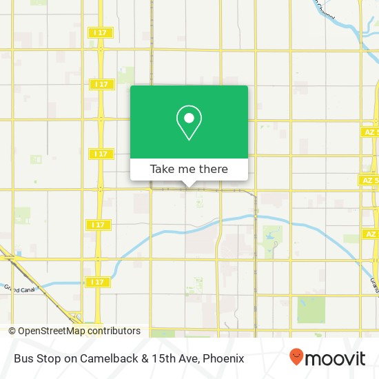 Mapa de Bus Stop on Camelback & 15th Ave
