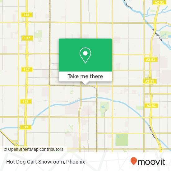 Mapa de Hot Dog Cart Showroom