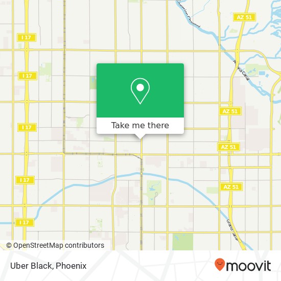 Mapa de Uber Black