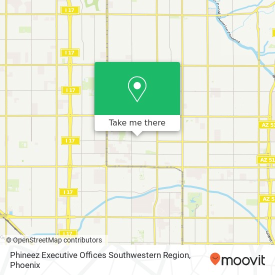 Mapa de Phineez Executive Offices Southwestern Region