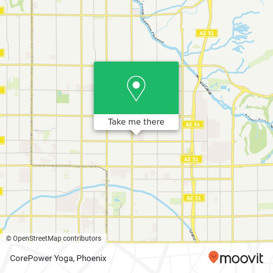 Mapa de CorePower Yoga