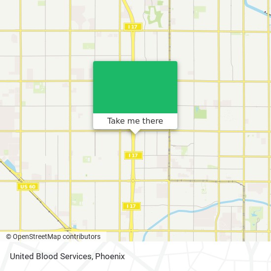 Mapa de United Blood Services