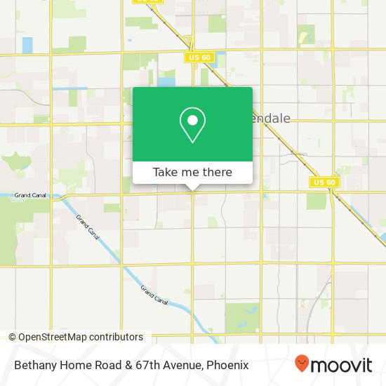Bethany Home Road & 67th Avenue map