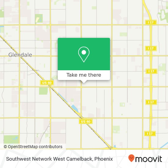 Mapa de Southwest Network West Camelback