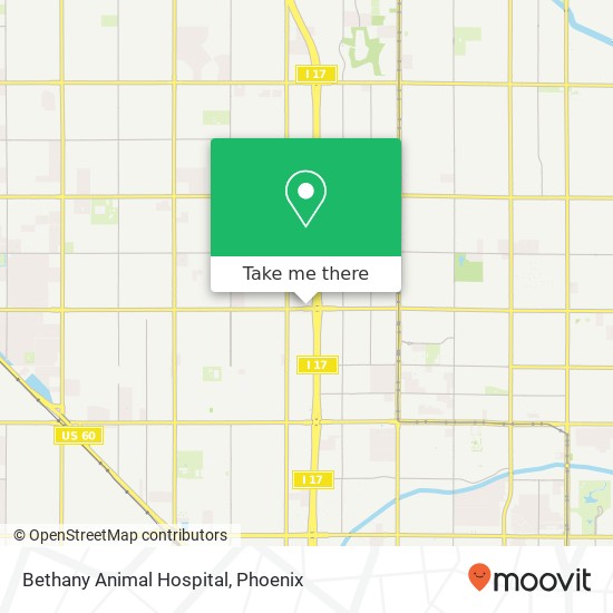 Mapa de Bethany Animal Hospital