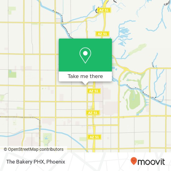The Bakery PHX map