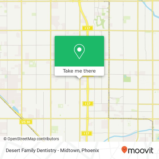 Desert Family Dentistry - Midtown map