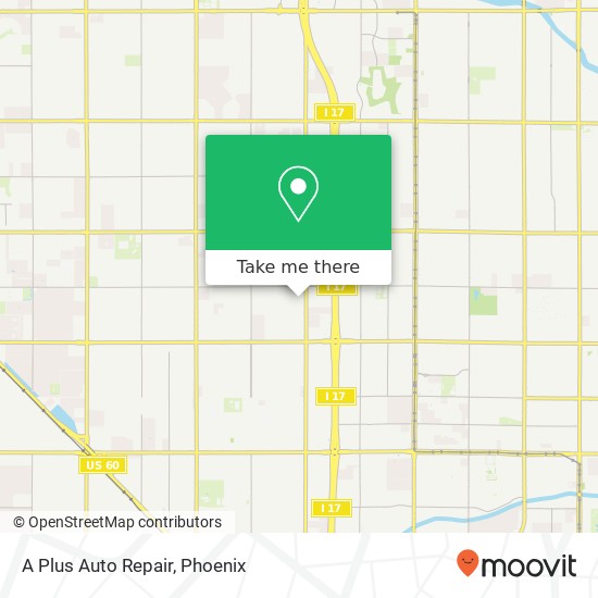 A Plus Auto Repair map