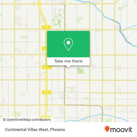 Continental Villas West map