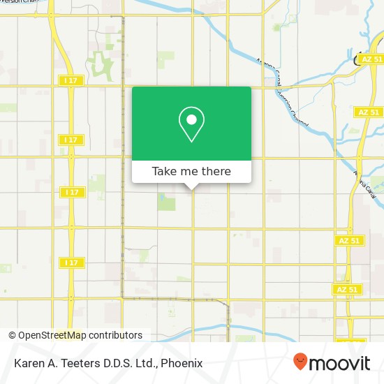 Karen A. Teeters D.D.S. Ltd. map