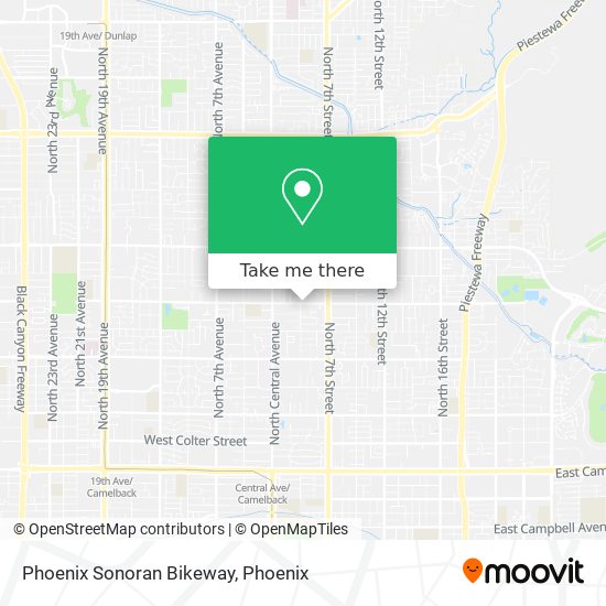 Phoenix Sonoran Bikeway map