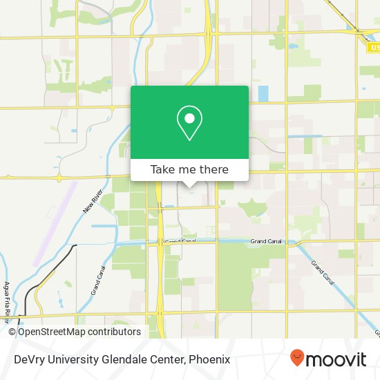 DeVry University Glendale Center map