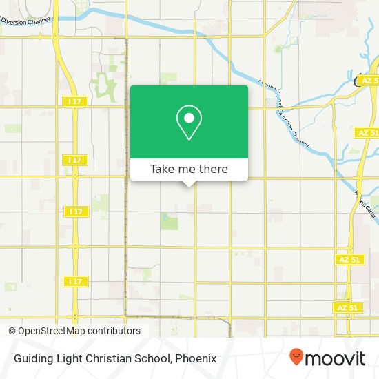 Guiding Light Christian School map