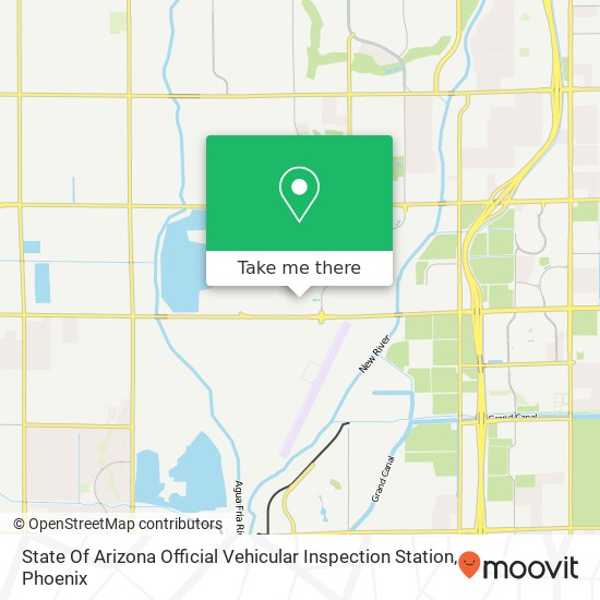 Mapa de State Of Arizona Official Vehicular Inspection Station