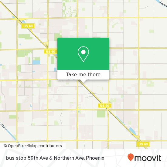 Mapa de bus stop 59th Ave & Northern Ave