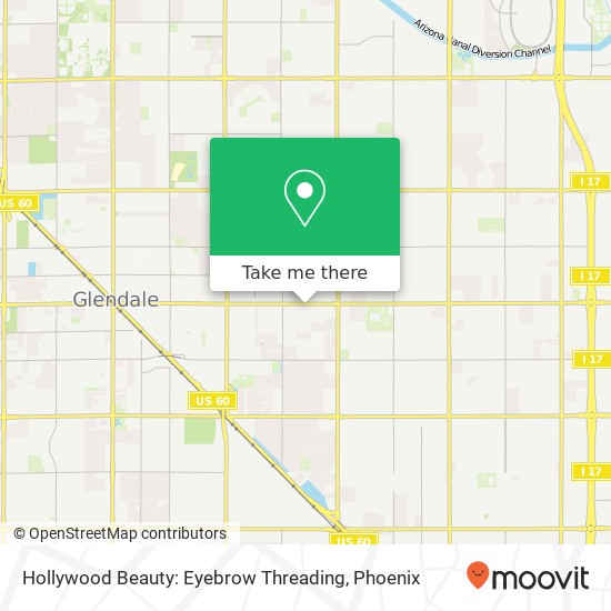Mapa de Hollywood Beauty: Eyebrow Threading