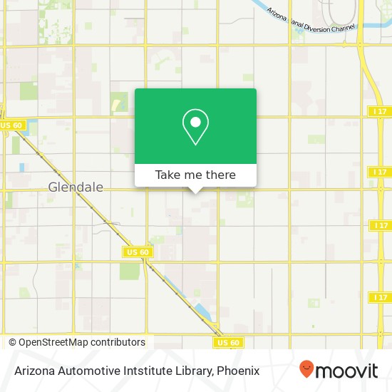 Arizona Automotive Intstitute Library map