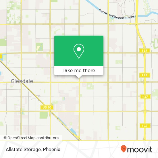 Allstate Storage map