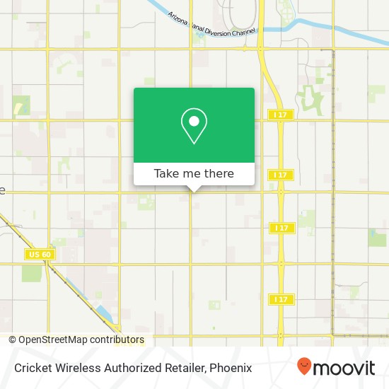 Mapa de Cricket Wireless Authorized Retailer