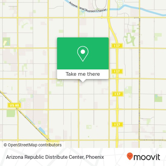 Arizona Republic Distribute Center map