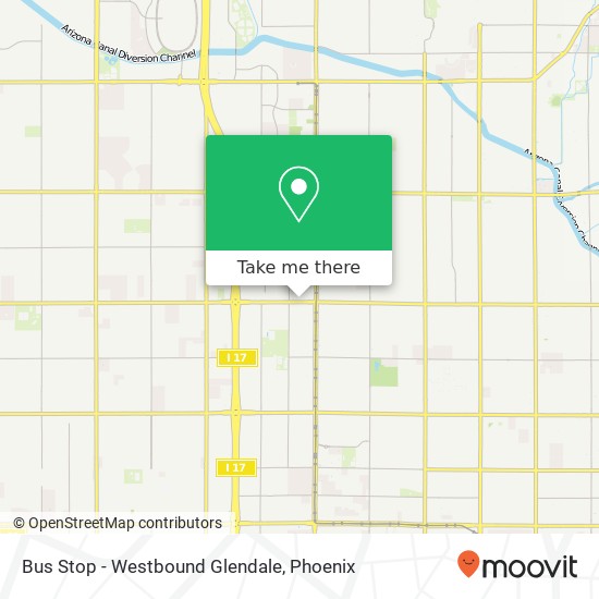 Mapa de Bus Stop - Westbound Glendale