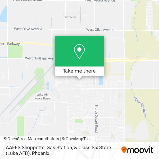 AAFES Shoppette, Gas Station, & Class Six Store (Luke AFB) map