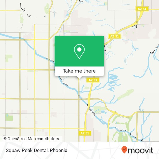 Squaw Peak Dental map