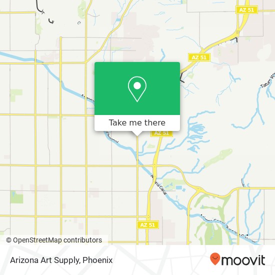 Mapa de Arizona Art Supply