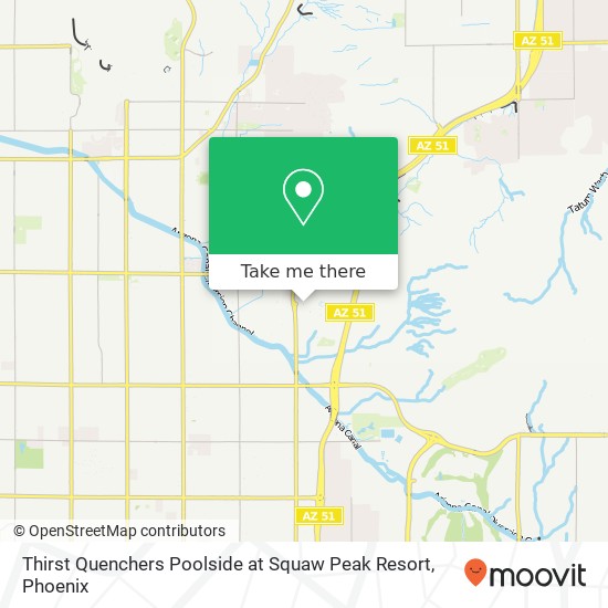 Mapa de Thirst Quenchers Poolside at Squaw Peak Resort