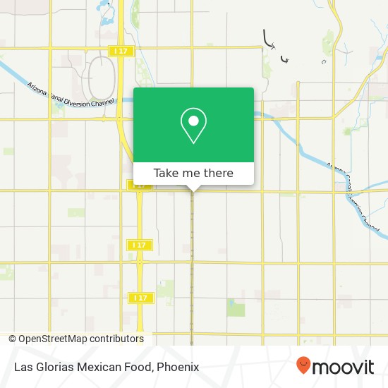 Mapa de Las Glorias Mexican Food