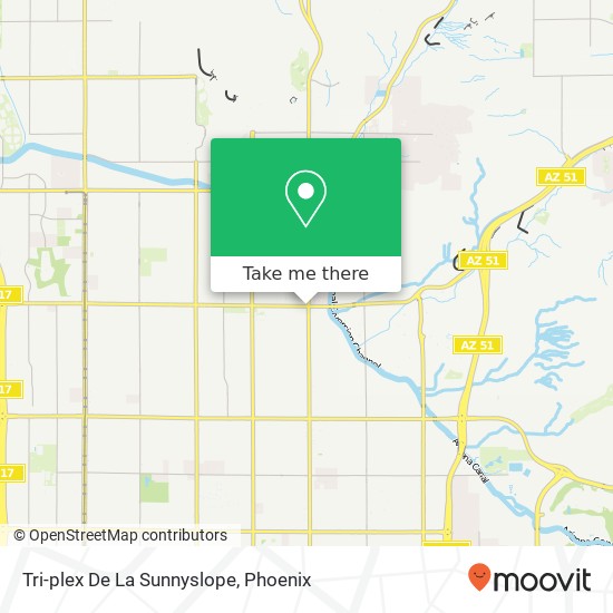 Tri-plex De La Sunnyslope map