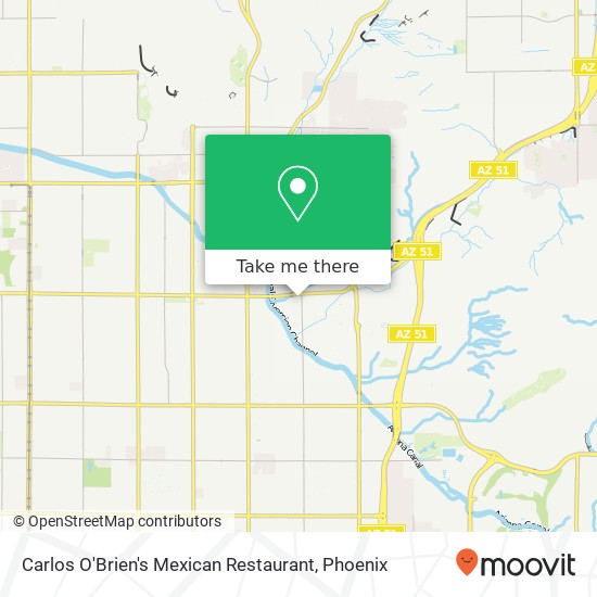 Mapa de Carlos O'Brien's Mexican Restaurant