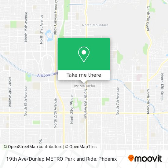 Mapa de 19th Ave / Dunlap METRO Park and Ride