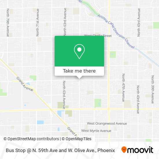 Bus Stop @ N. 59th Ave and W. Olive Ave. map