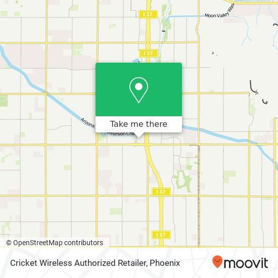 Mapa de Cricket Wireless Authorized Retailer