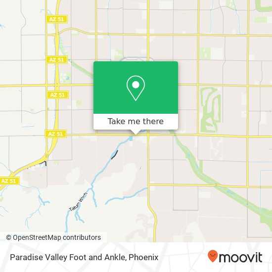 Paradise Valley Foot and Ankle map