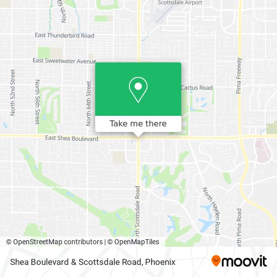 Shea Boulevard & Scottsdale Road map