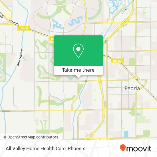 All Valley Home Health Care map