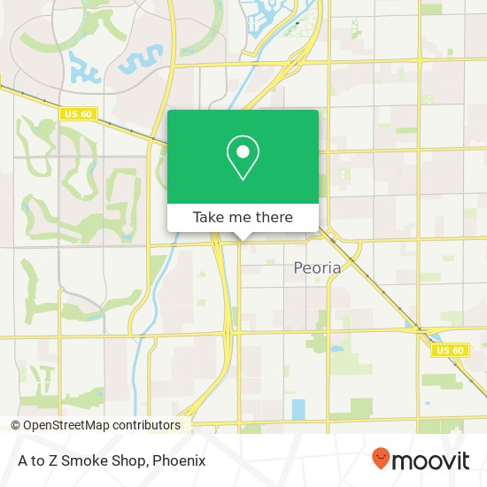 A to Z Smoke Shop map