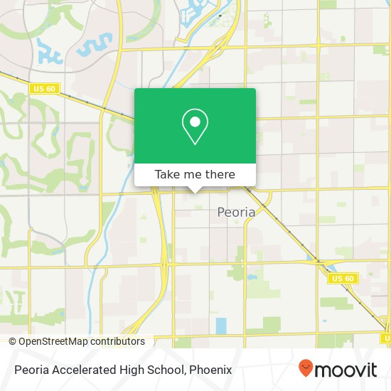 Mapa de Peoria Accelerated High School