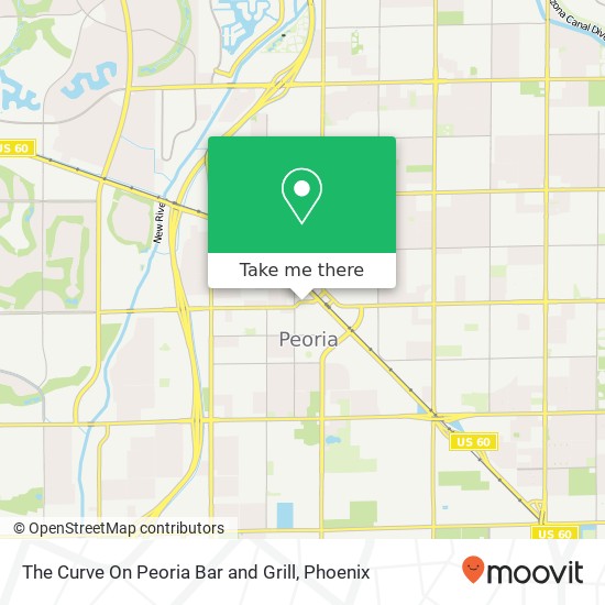 The Curve On Peoria Bar and Grill map