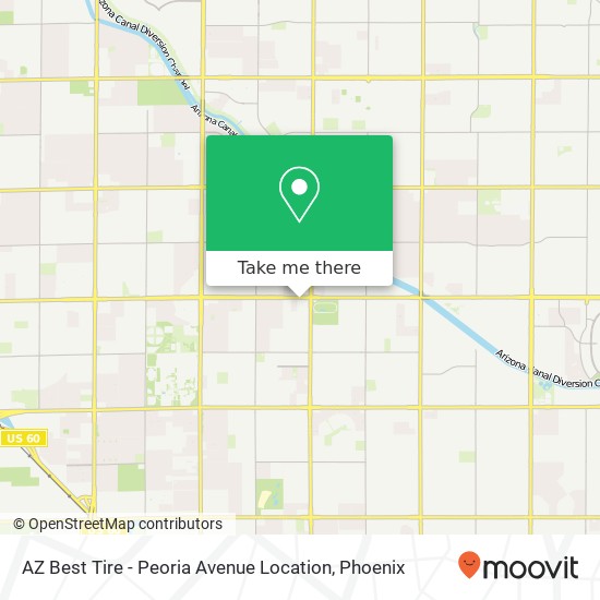 Mapa de AZ Best Tire - Peoria Avenue Location