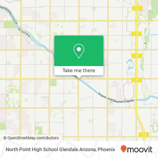 Mapa de North Point High School Glendale Arizona